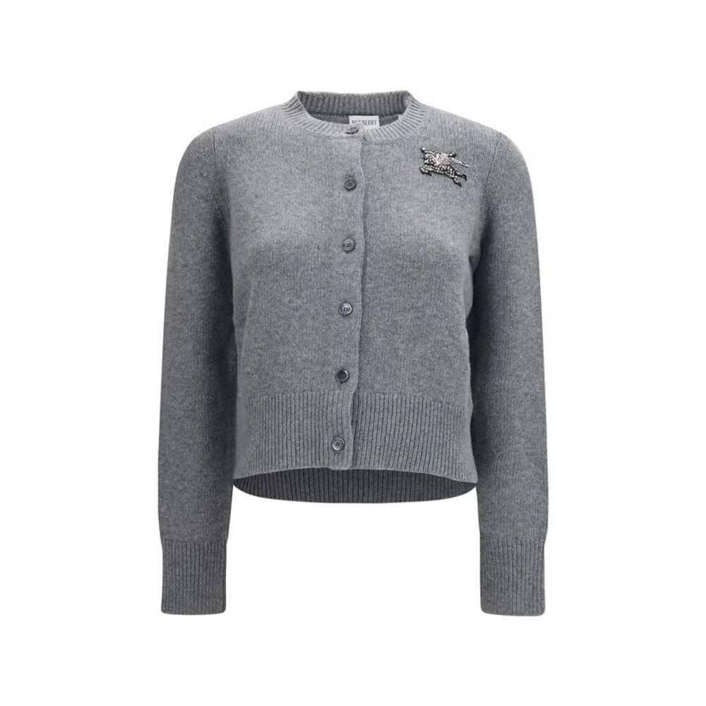 Burberry Gray Wool Oves Aries Women's Cardigan